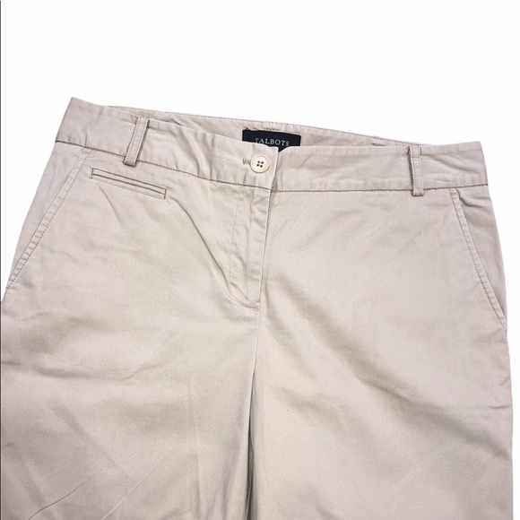 TALBOTS size 6 tan Bermuda khaki chino shorts - Picture 5 of 9